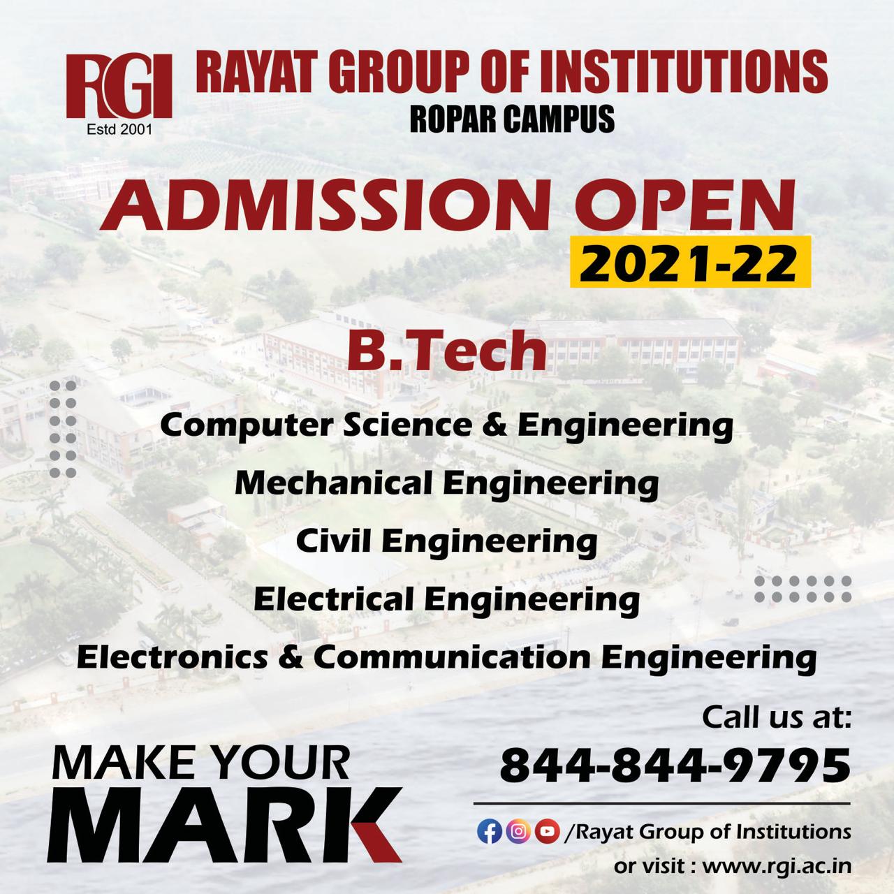 Rayat Bahra Ropar Campus - Rayat Group Of Institutions