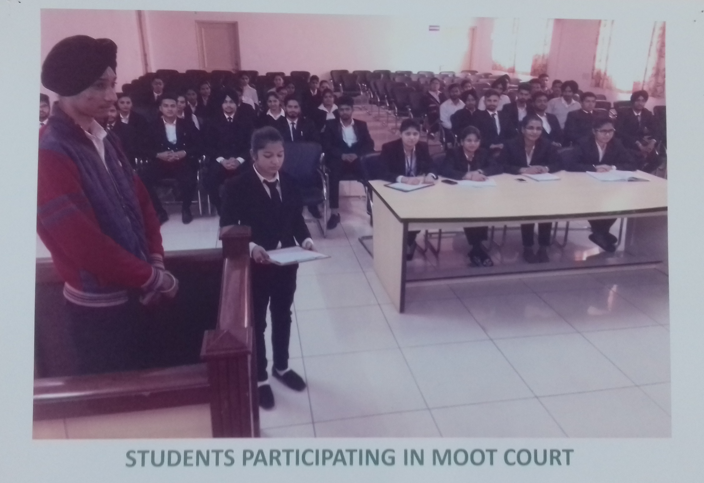Students participate in moot court