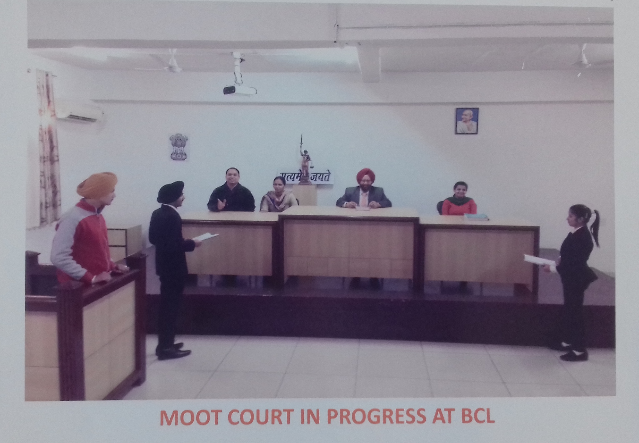 Moot court in progress